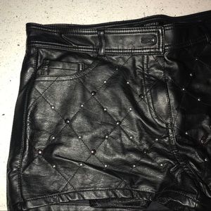 Forever 21 Leather Studded Shorts